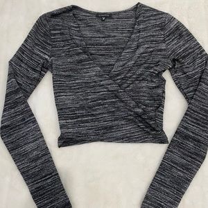 Long sleeve sweater crop top